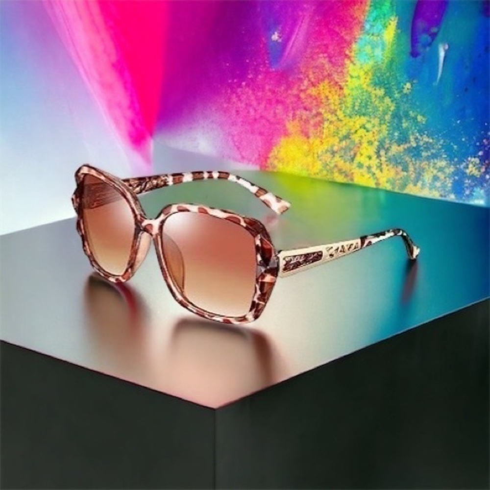 OVERSIZED Women Sparkling Frame Classic Ladies Polarized Square Sunglass…